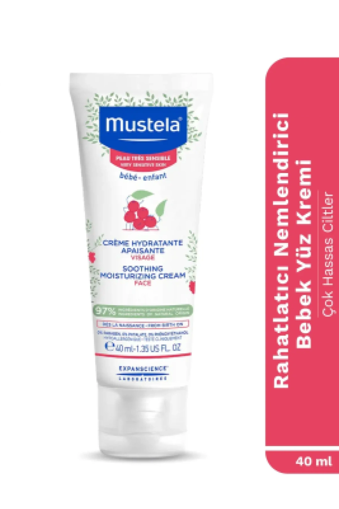 Mustela Soothing Moisturizing Cream 40 ml Çok Hassas Ciltler İçin Nemlendirici