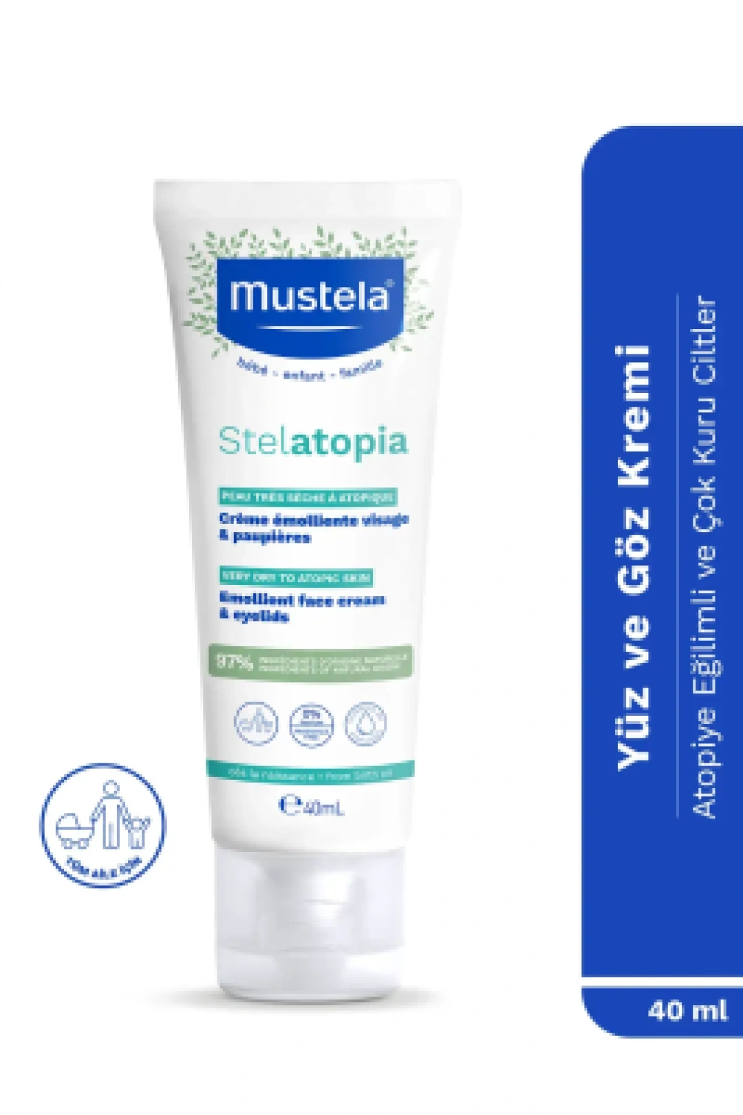 Mustela Stelatopia Emollient Face Cream 40 ml