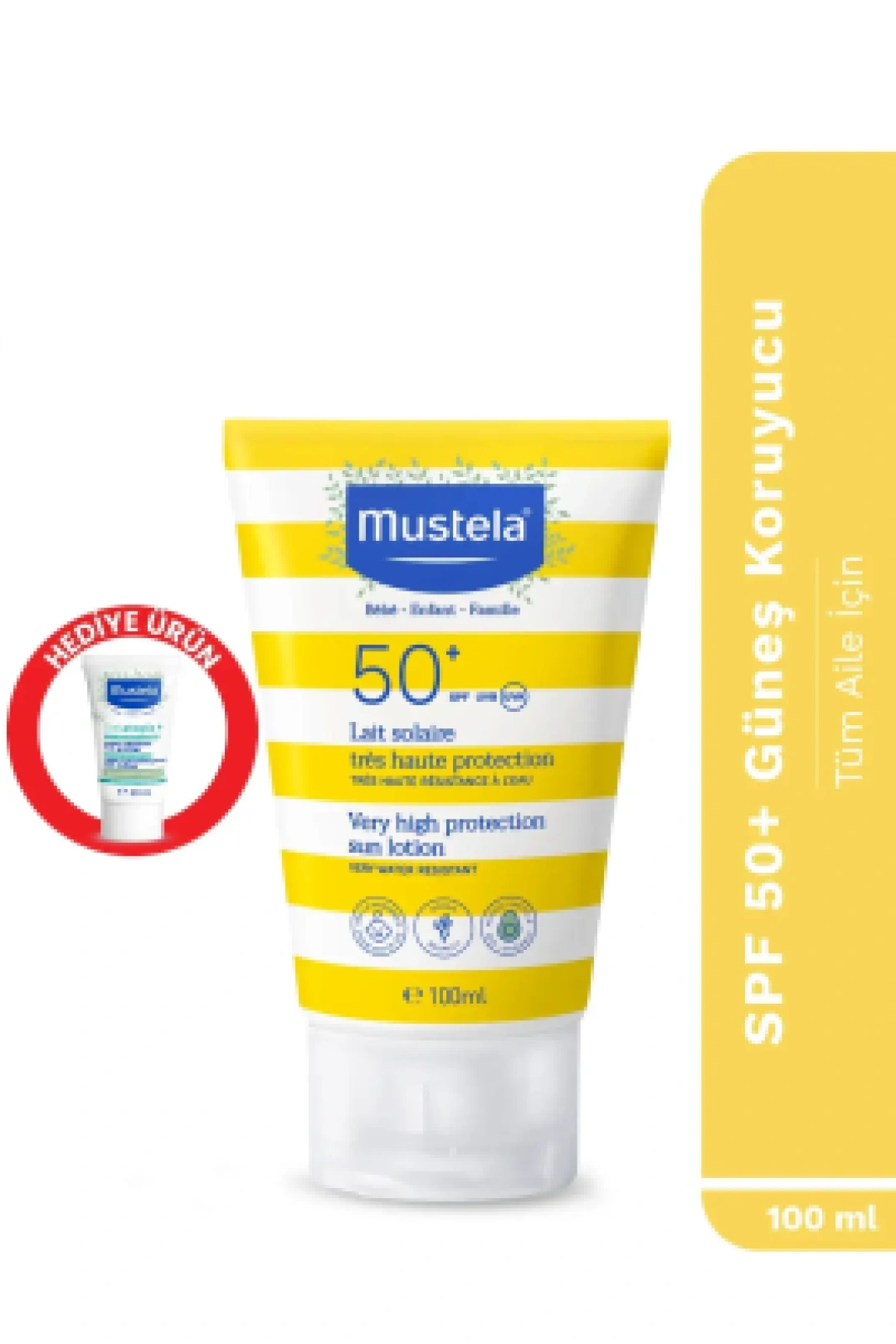 Mustela Very High Protection SPF 50+ Sun Lotion 100 ml - Vücut Losyonu 50ml Hediye -