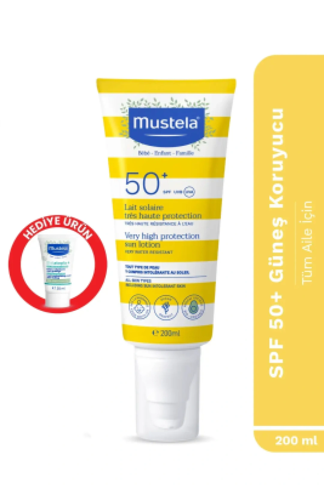 Mustela Very High Protection Sun Lotion Spf50 200ml - Vücut Losyonu 100ml Hediye -