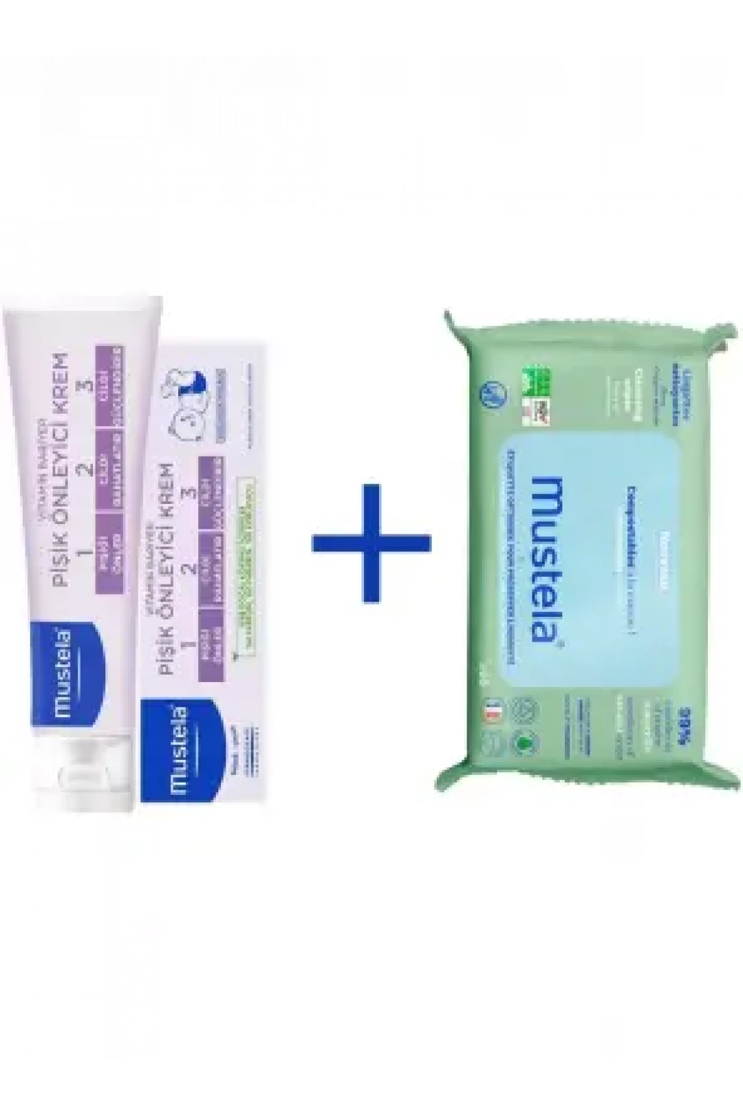 Mustela Vitamin Barrier 1-2-3 Cream 100ml + Kompost Edilebilir Islak Mendil 60 Yaprak