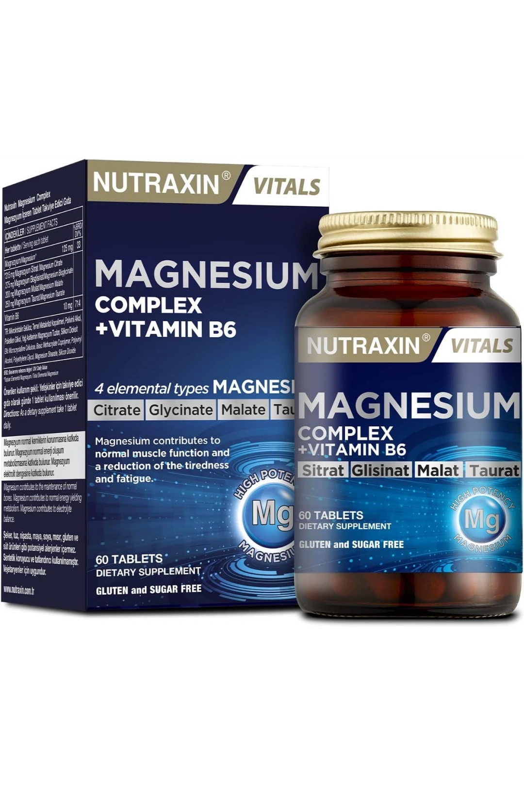 Nutraxin Magnesium Complex 125mg 60 Kapsül