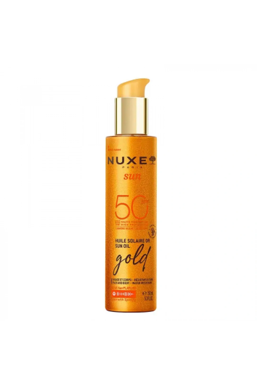 Nuxe Sun Huile Solaire Or Sun Oil - Altın Işıltılı Bronzlaştırıcı Güneş Koruyucu Yağ Spf50 150 ml