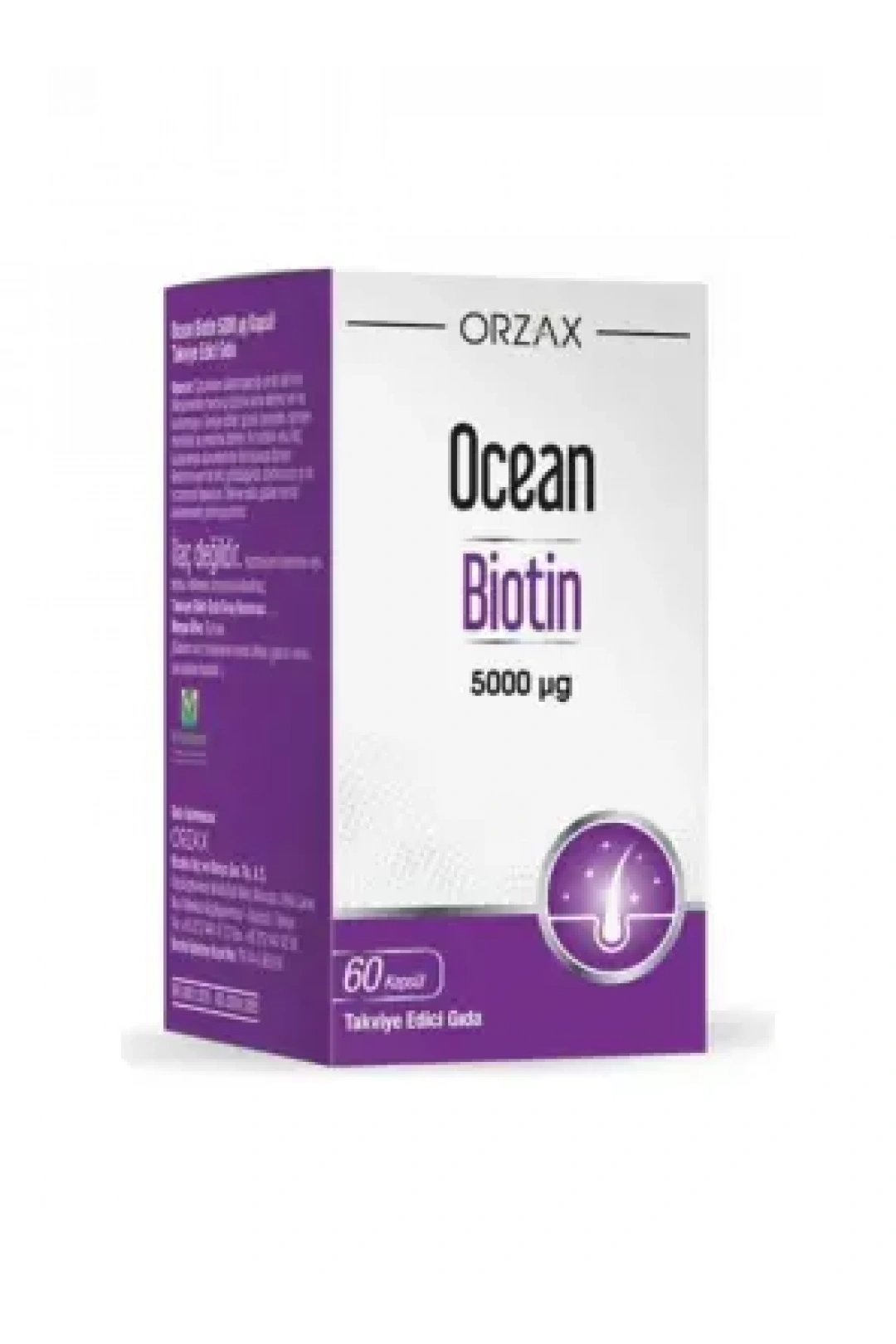 Ocean Biotin 5000mg 60 Kapsül Takviye Edici Gıda