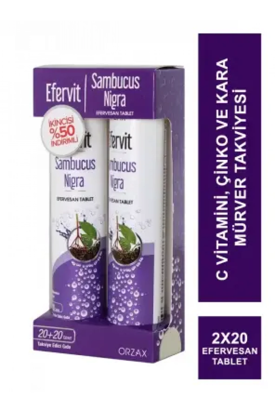 Ocean Efervit Sambucus Nigra 20 Efervesan Tablet x 2 Adet