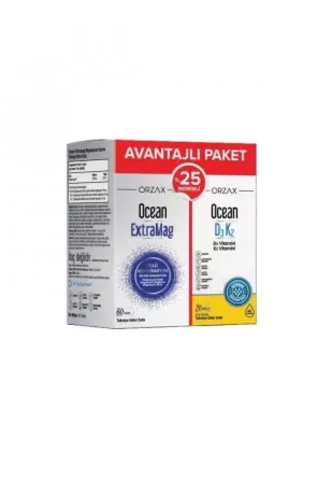 Ocean Extramag 60 Tablet + Ocean D3K2 Damla 20 ml