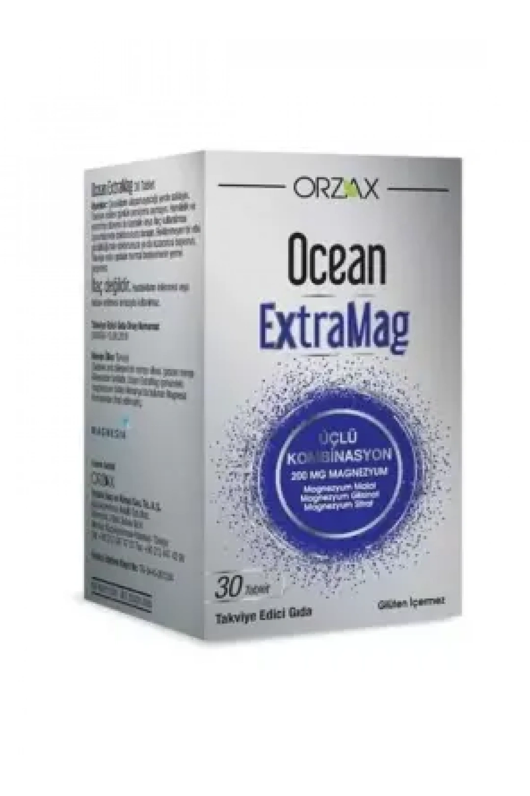 Ocean ExtraMag Üçlü Kombinasyon Takviye Edici Gıda 30 Tablet