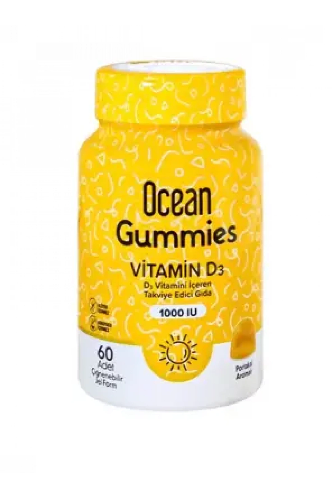 Ocean Gummies Vitamin D3 1000IU 60 Yumuşak Tablet