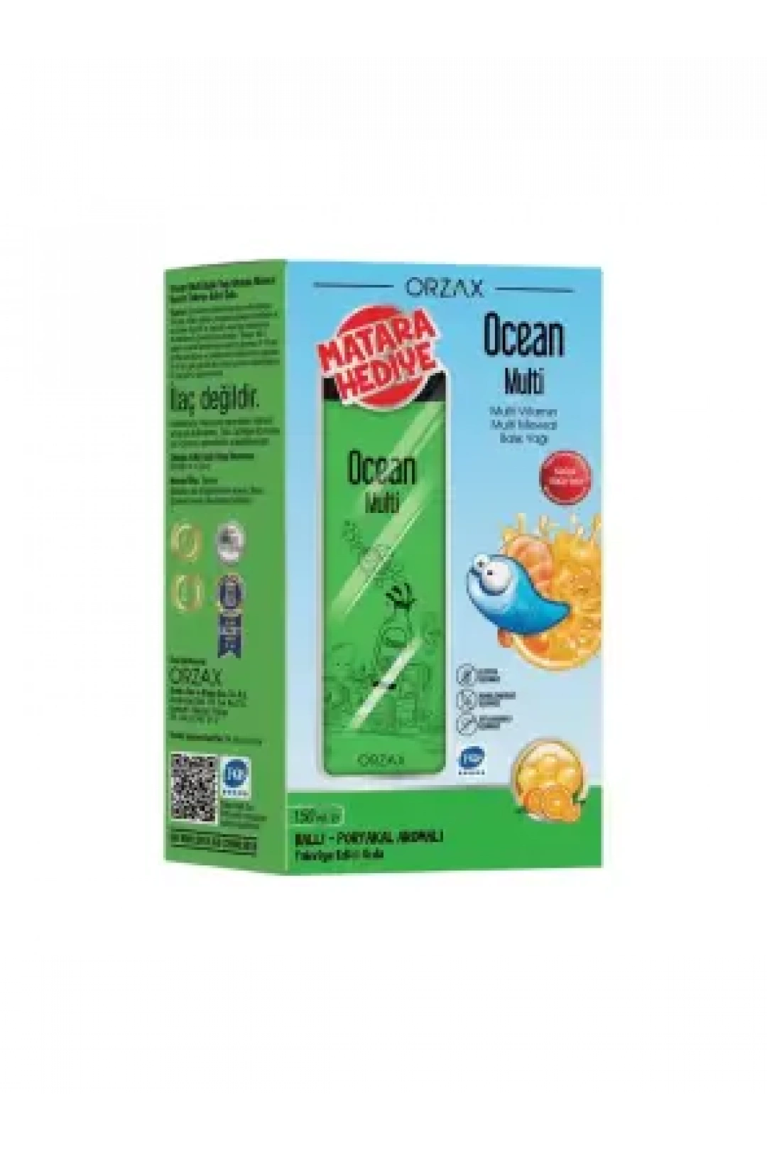 Ocean Multi Şurup Ballı ve Portakal Aromalı 150 ml - Matara Hediyeli