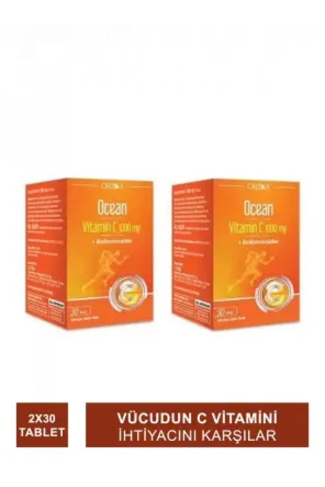 Ocean Vitamin C 1000 mg 30 Tablet x 2 Adet