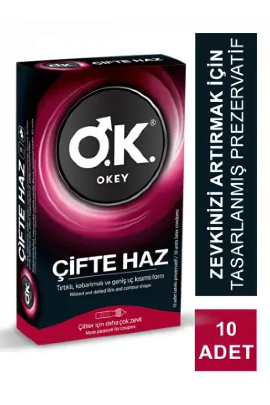 Okey Çifte Haz Prezervatif 10lu