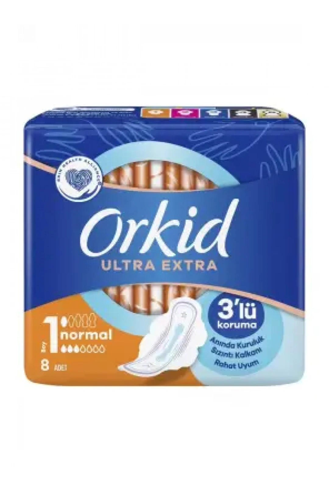 Orkid Ultra Extra Hijyenik Ped Normal Tekli Paket 8 Ped