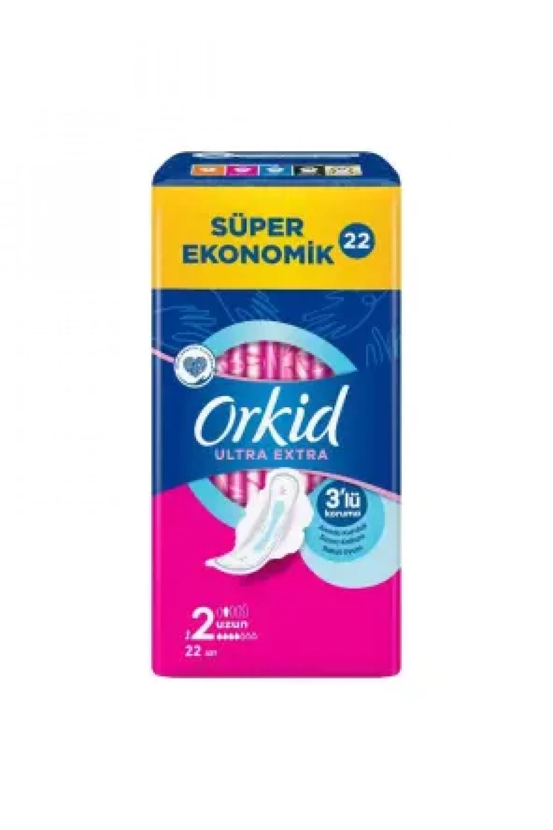 Orkid Ultra Extra Uzun - Boy 2 - Hijyenik Ped 22 Adet