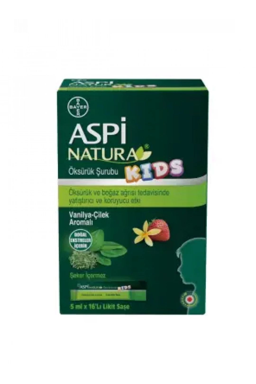Outlet - Aspi Natura Kids 5 ml x 16 Saşe - Vanilya Çilek Aromalı