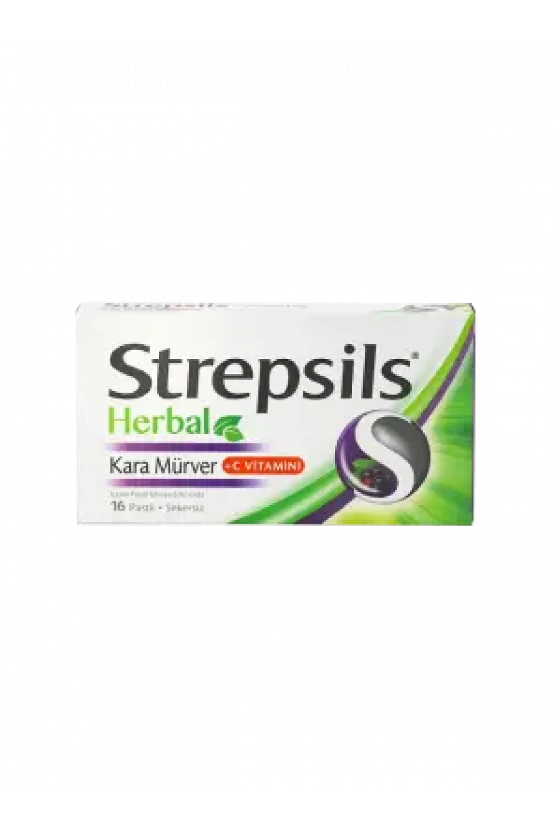 Outlet - Strepsils Herbal Kara Mürver+C Vitamini 16 Pastil