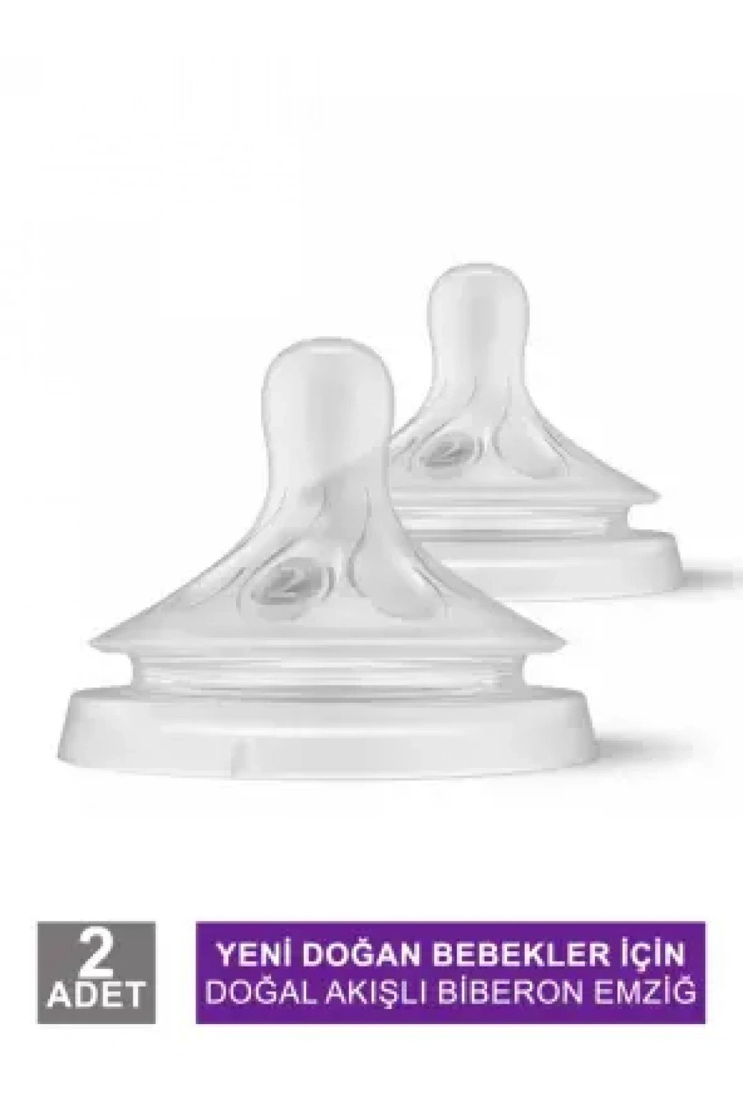 Philips Avent Natural Response Biberon Emziği 2li 0+ Ay No: 2 - SCY962/02-