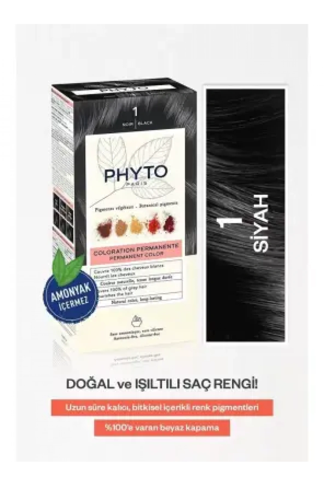 Phyto Color Bitkisel Saç Boyası 1 - Noir Siyah