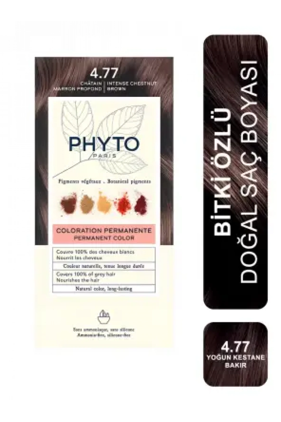 Phyto Color Bitkisel Saç Boyası - 4.77 Yoğun Kestane Bakır