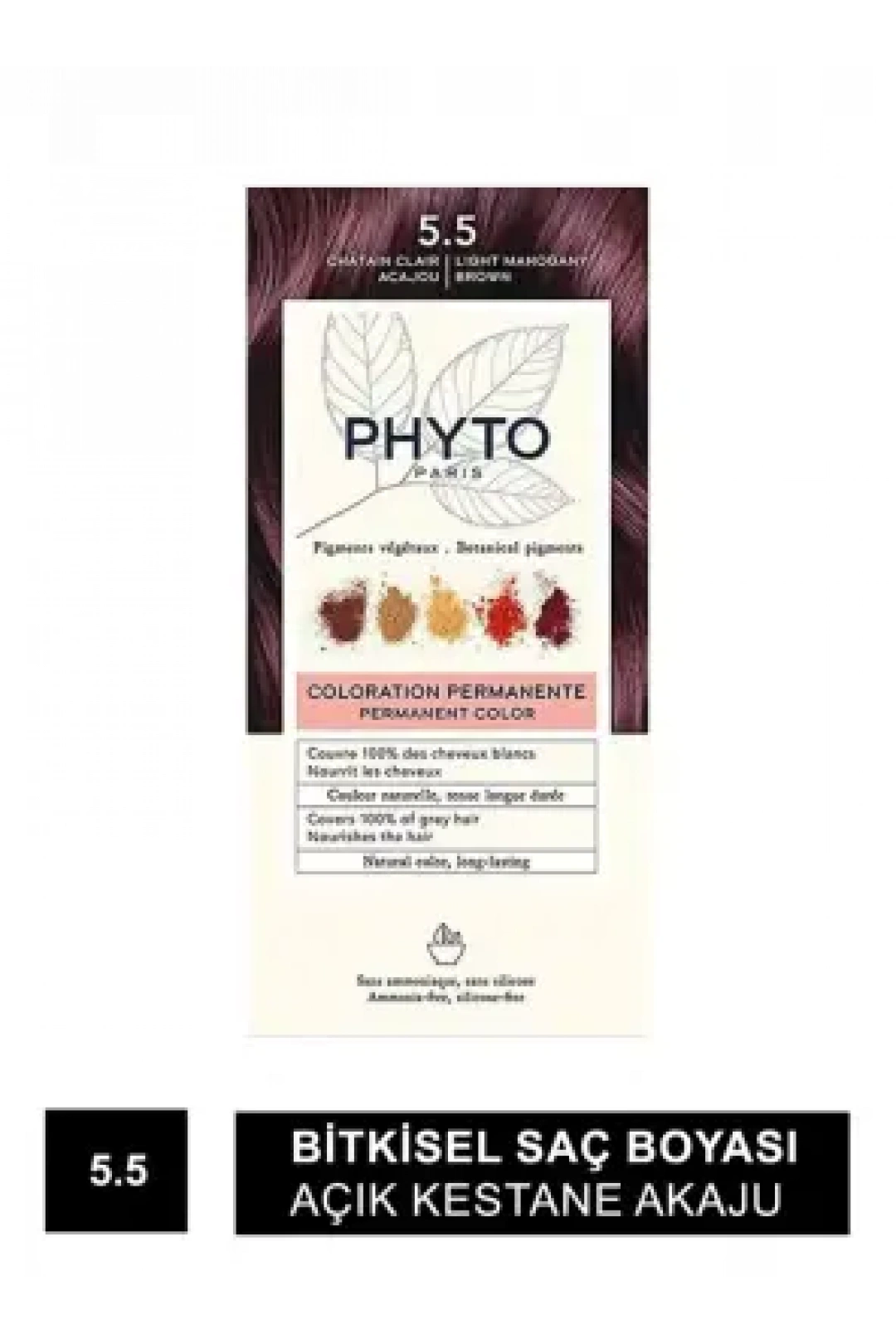 Phyto Color Bitkisel Saç Boyası - 5.5 - Açık Kestane Akaju