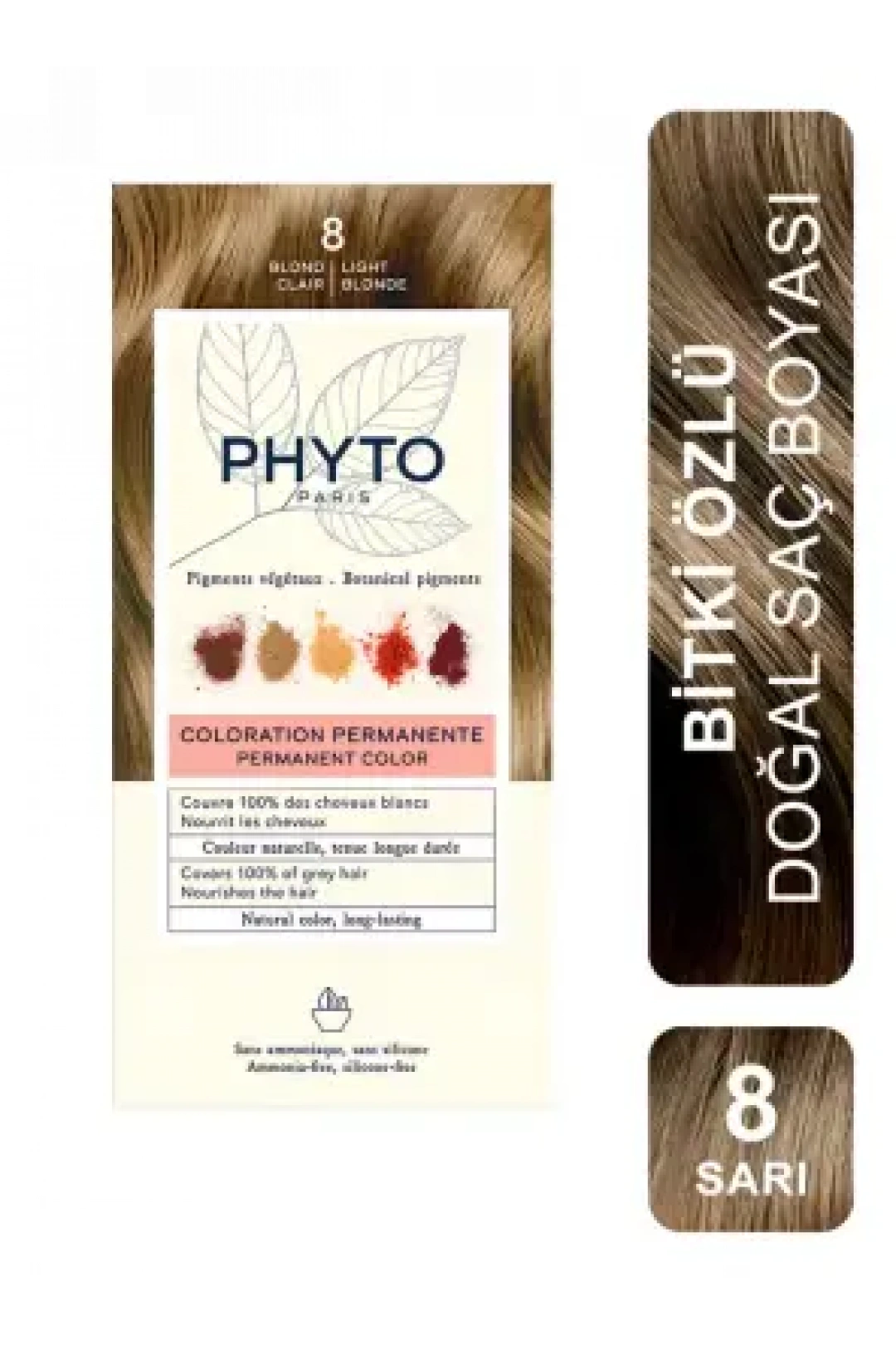 Phyto Color Bitkisel Saç Boyası - 8 Blond Clair Sarı