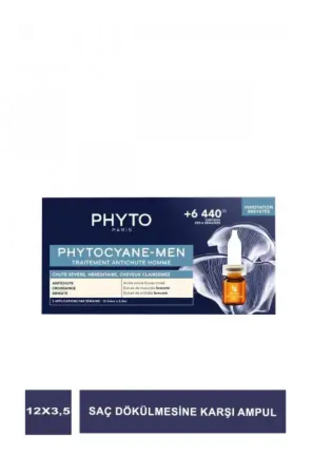 Phyto Phytocyane Erkek Tipi Kronik Saç Dökülme Karşıtı 12 x 3,5 ml Ampul