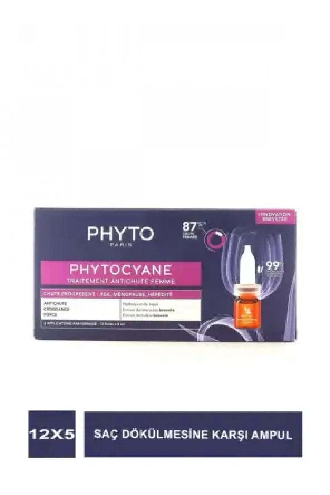 Phyto Phytocyane Kadın Tipi Kronik Saç Dökülme Karşıtı 12 x 5 ml Ampul