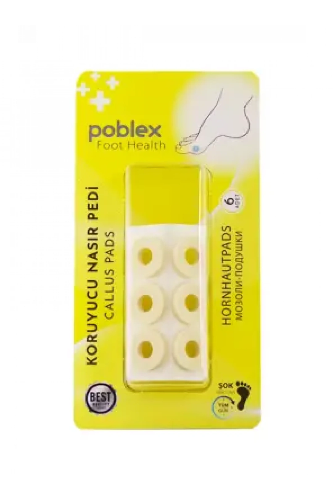 Poblex Koruyucu Nasır Pedi 6 Adet