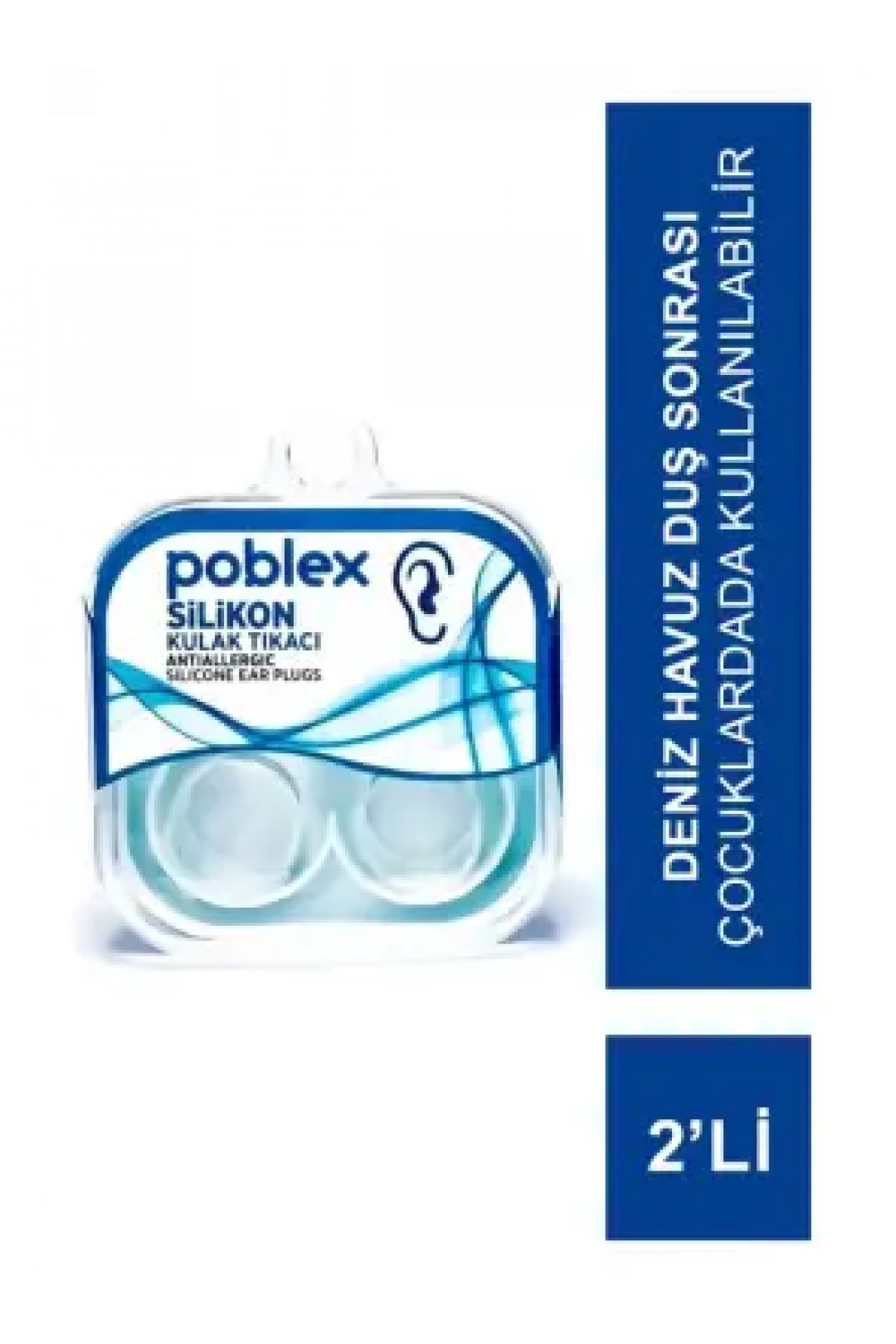 Poblex Silikon Kulak Tıkacı - Kulak Koruyucu Tıpası Saf Silikon 2li
