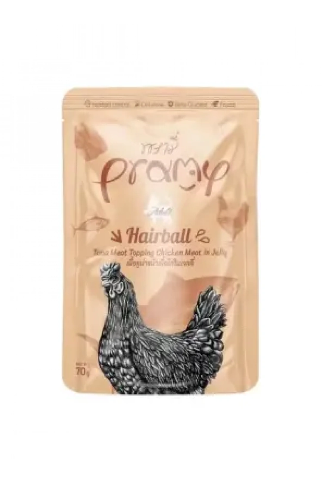 Pramy Jöle İçinde Ton Balıklı Ve Tavuklu Yetişkin Kedi Maması 70G
