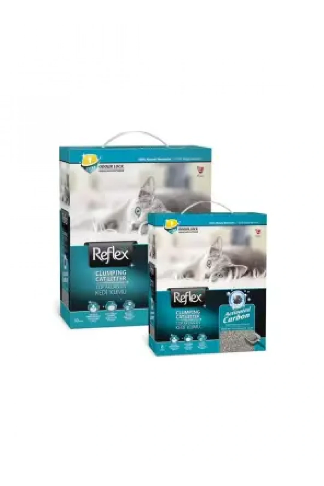 Reflex Box 10 Lt Aktif Karbon Gri kedi Kumu