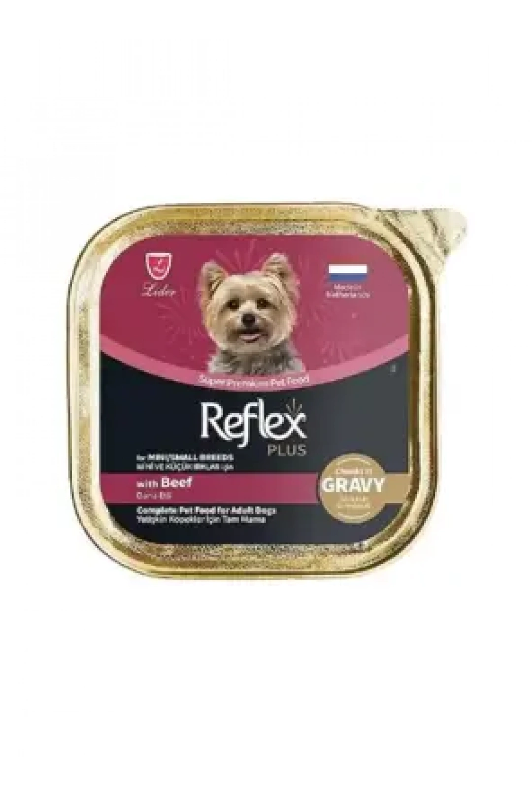 Reflex Plus Sos İçinde Et Parçacıklı Dana Etli Mini Ve Küçük Irklar İçin Yetişkin Köpek Maması 85 G