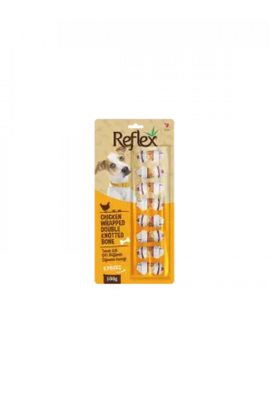 Reflex Tavuk Etli Çift Düğümlü Kemik 8li 100 gr