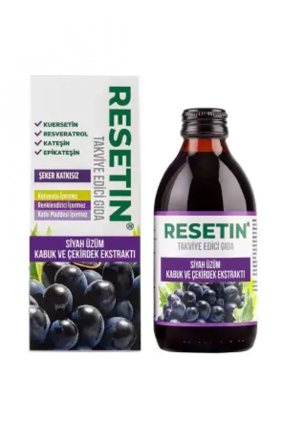 Resetin Siyah Üzüm Kabuk ve Çekirdek Ekstraktı 250 ml