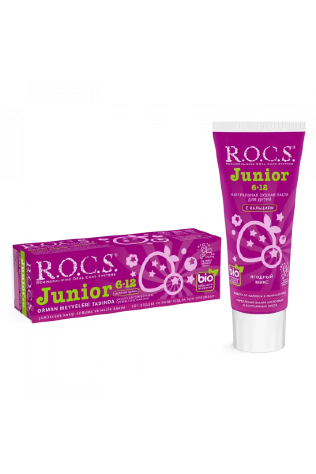 ROCS Junior 6-12 Yaş Diş Macunu - Orman Meyveleri Tadında 60 ml
