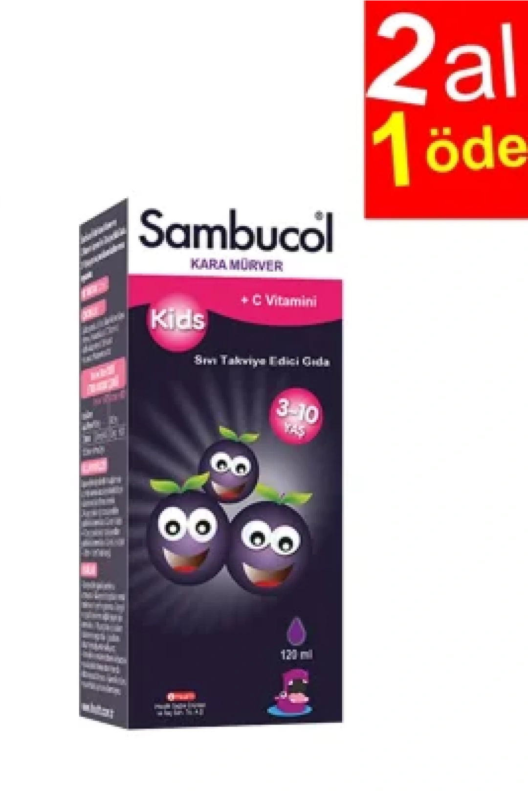 Sambucol Kids Kara Mürver Özütü Likit Şurup 120 ml - 2AL1ÖDE