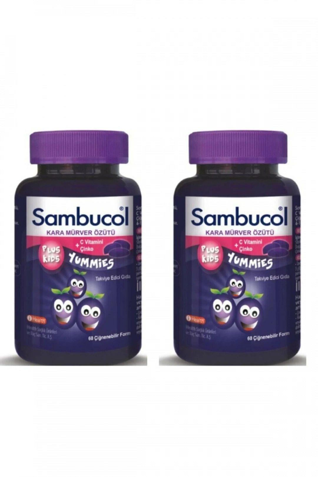 Sambucol Plus Kids Yummies 60 Çiğnenebilir Jelibon 2li Set