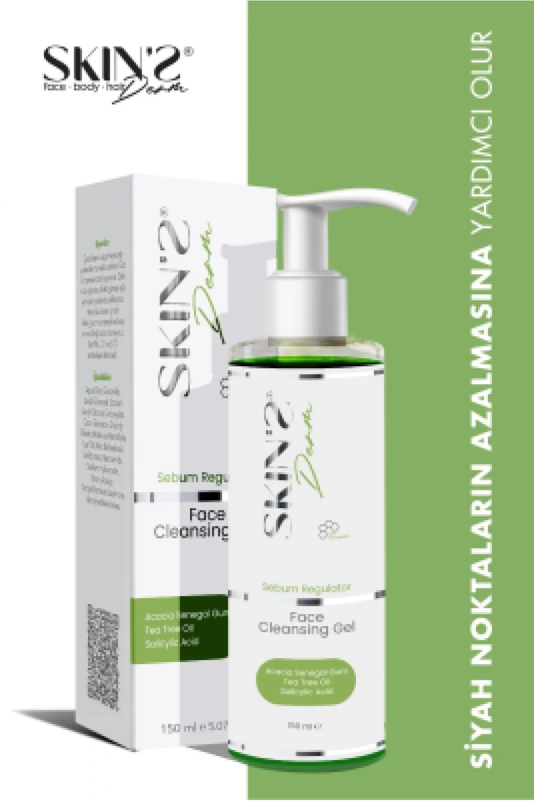 Skins Derm Sebum Regulator Face Cleansing Gel 150 ml