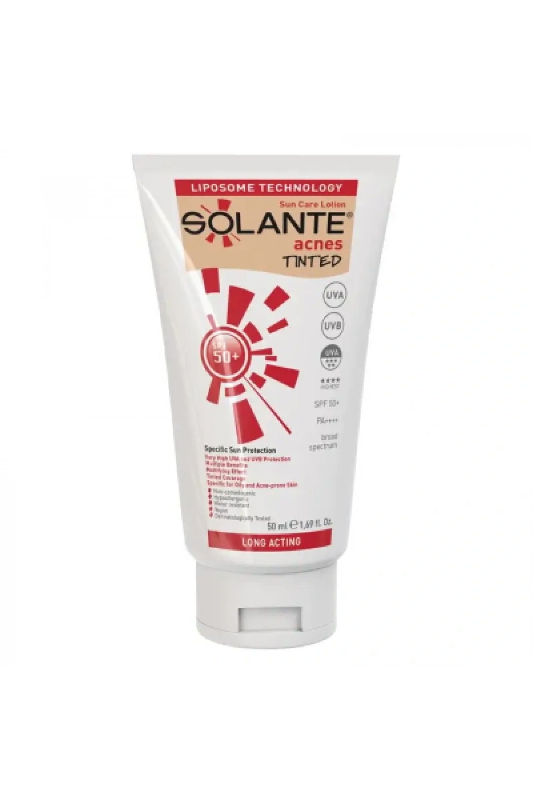 Solante Acnes Tinted SPF 50+ Losyon 50 ml