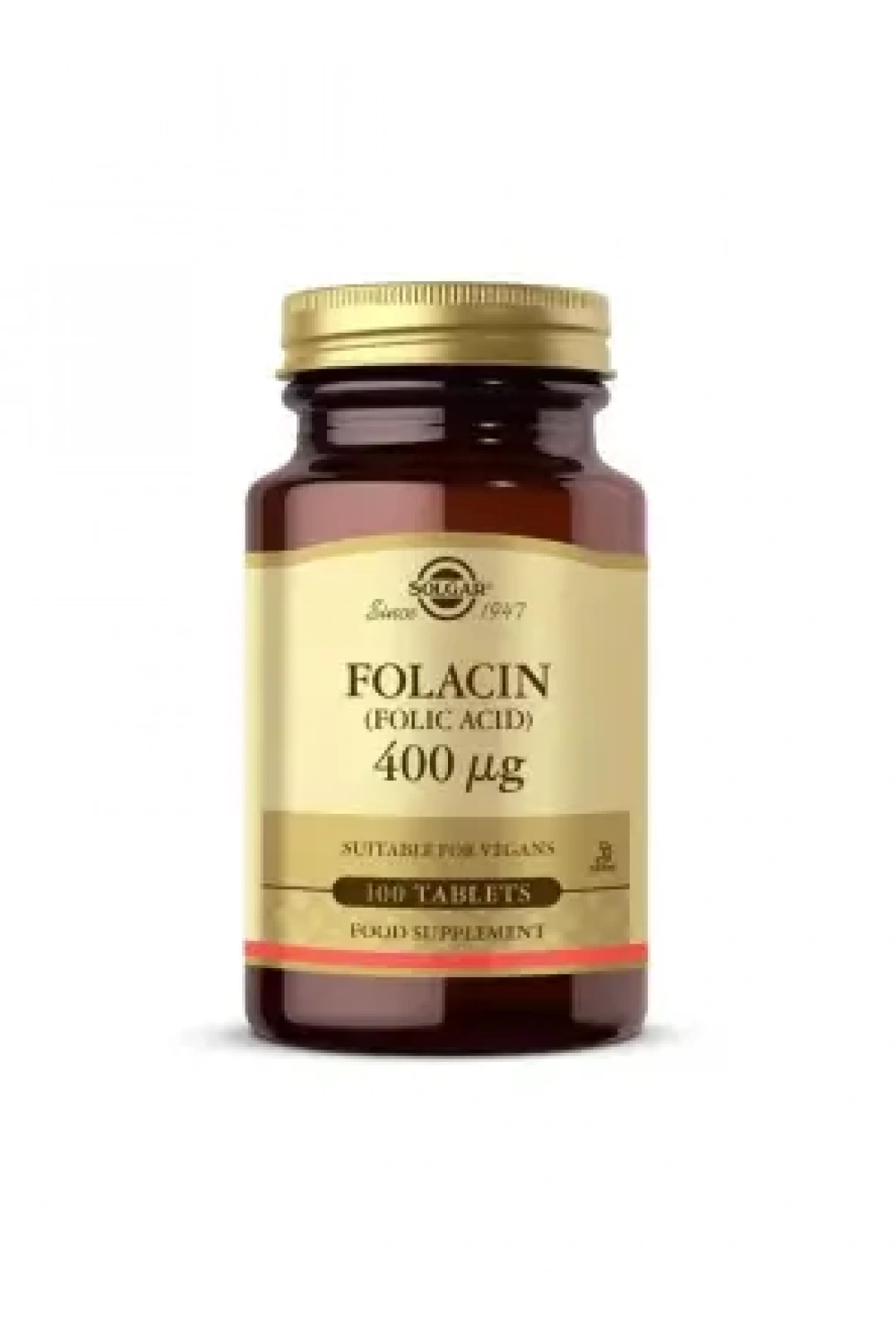 Solgar Folic Acid (Folacin) 400 mcg 100 Tablet