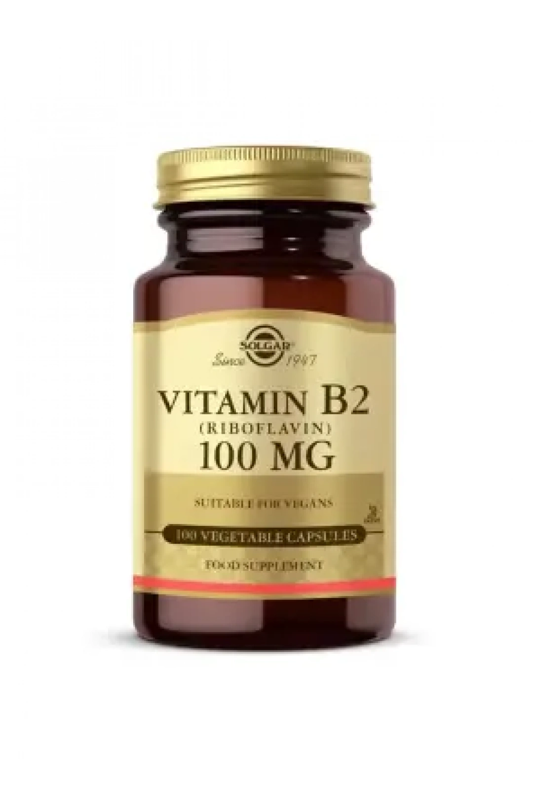 Solgar Vitamin B2 (Riboflavin) 100 Mg 100 Bitkisel Kapsül