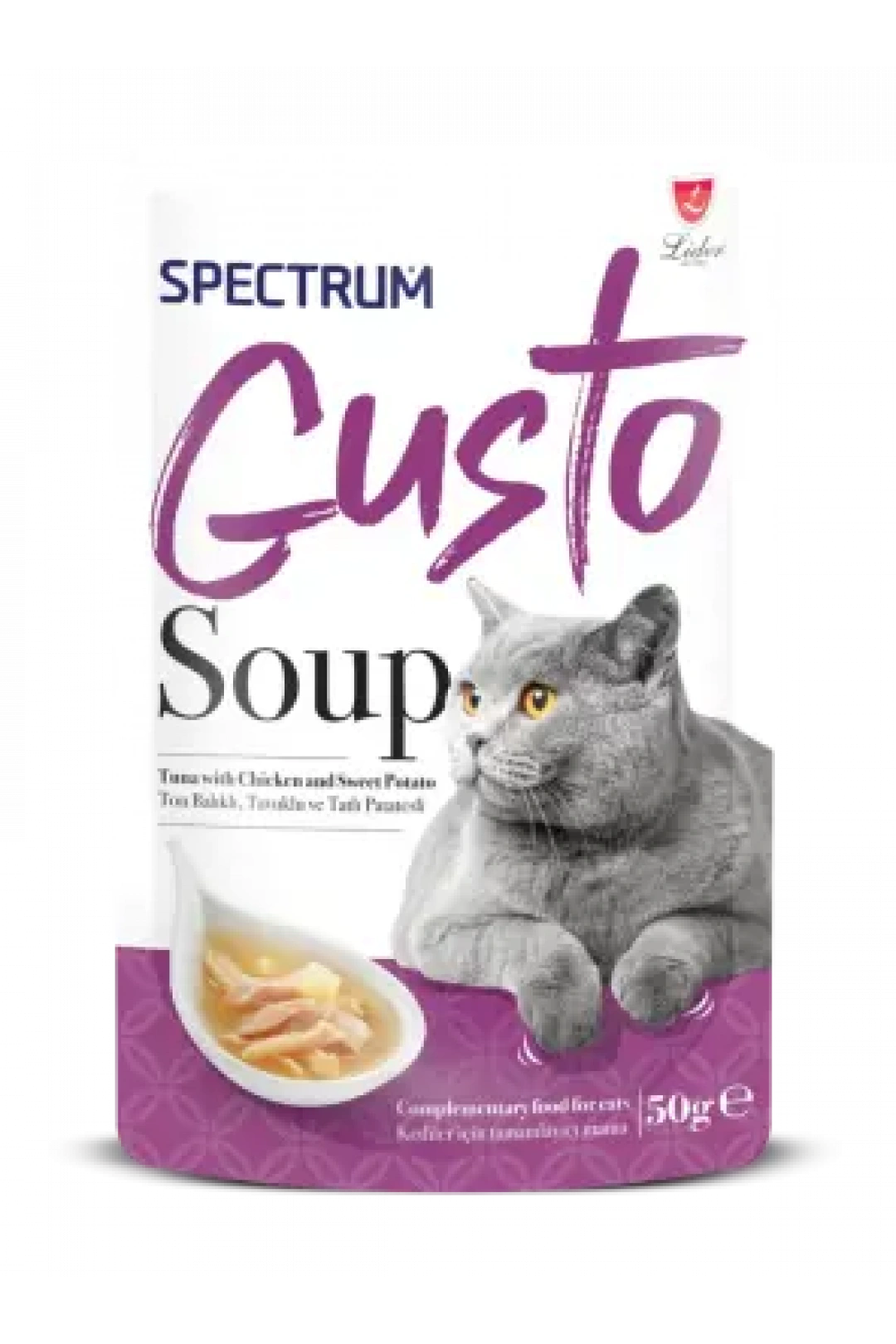 Spectrum Gusto Ton Balıklı Tavuklu ve Tatlı Patatesli Kedi Çorba 50gr