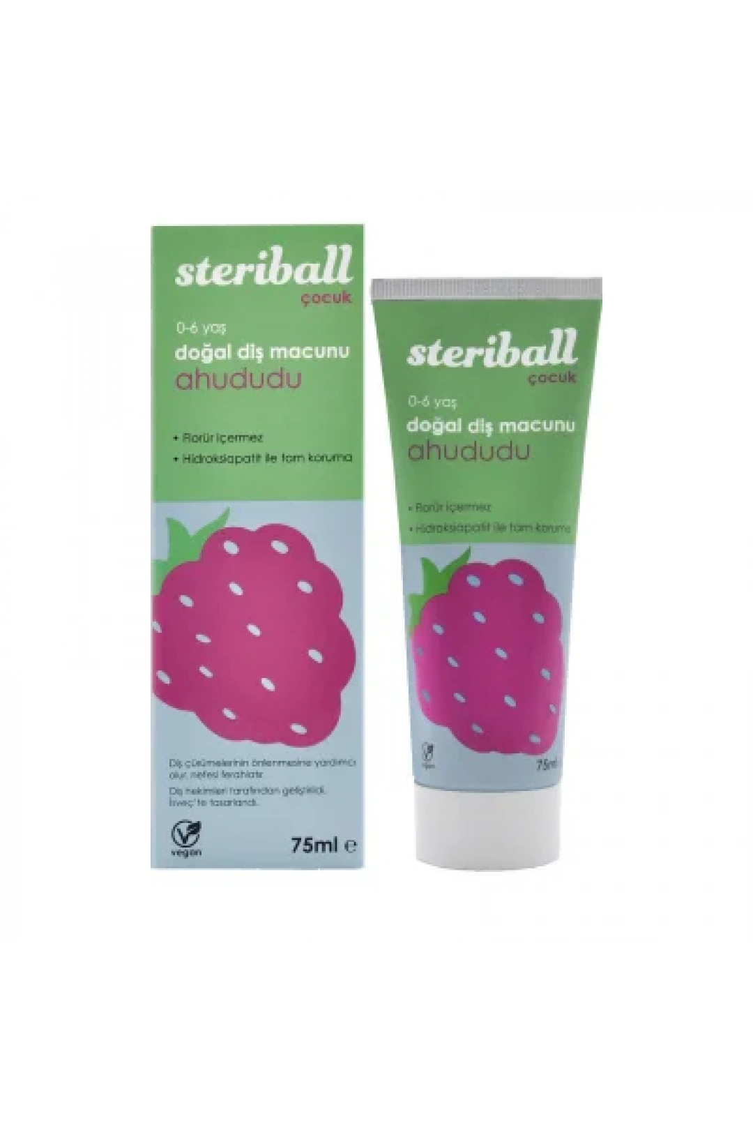 Streiball Çocuk Doğal Diş Macunu Ahududu Aromalı 75 ml