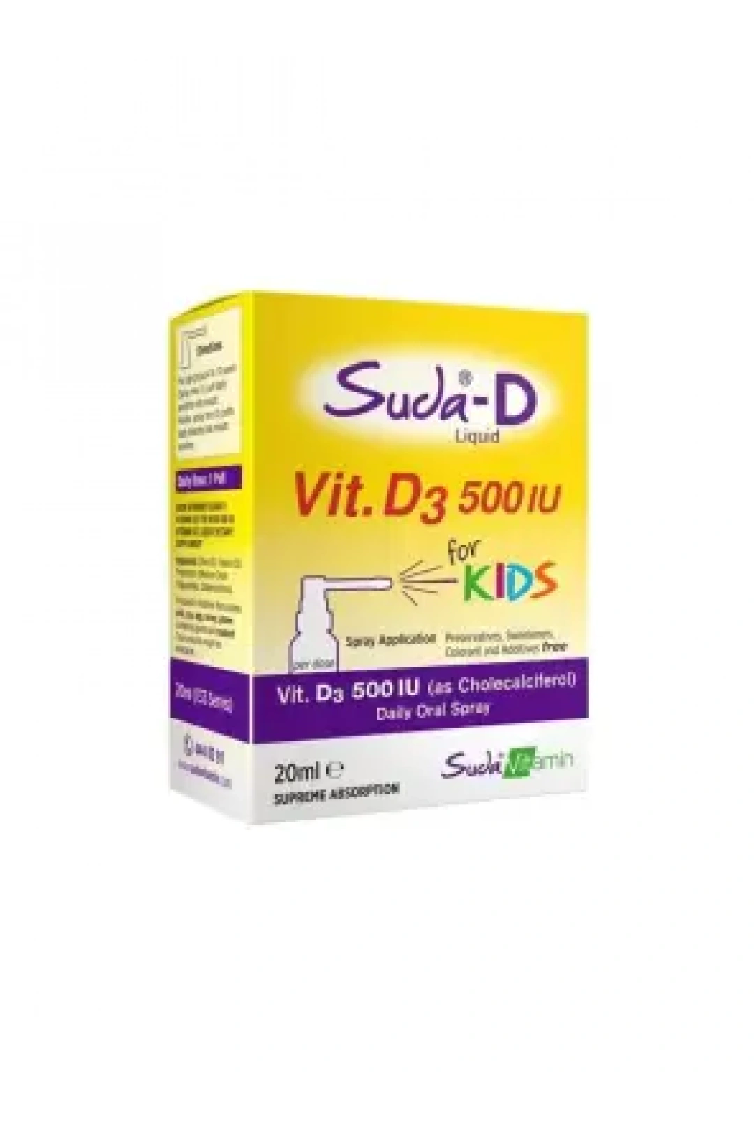 Suda Vitamin Vitamin D3 500IU For Kids 20 ml