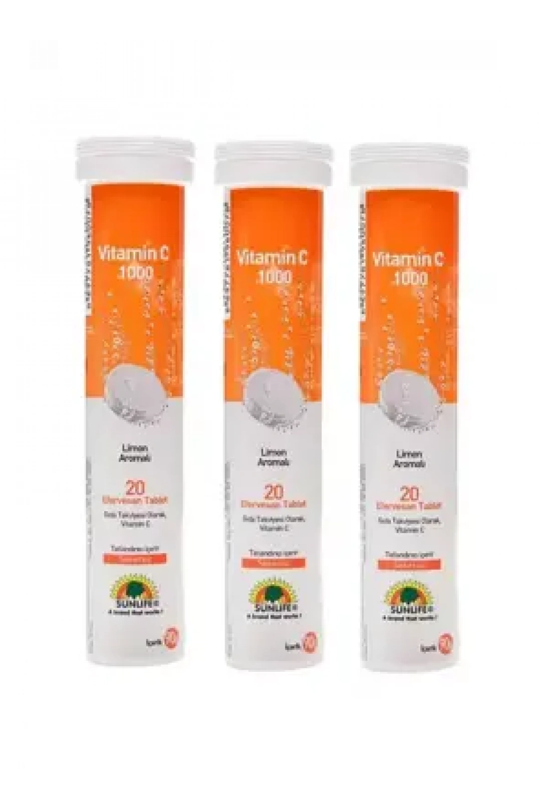 Sunlife Vitamin C 1000mg Efervesan 20 Tablet * 3 Adet