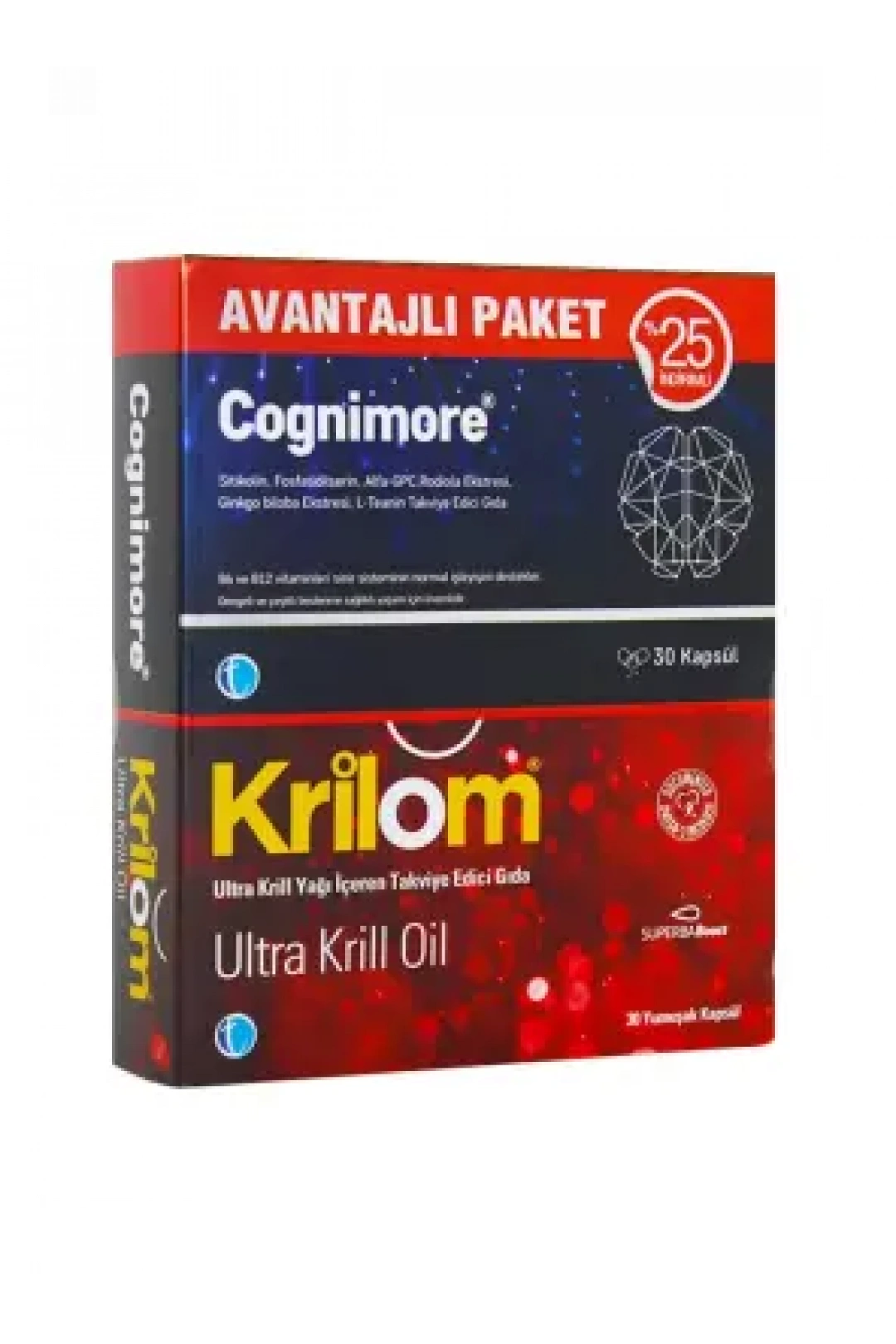 Tab İlaç Cognimore 30 Kapsül + Krilom Ultra Krill Oil 30 Kapsül | Avantajlı Paket