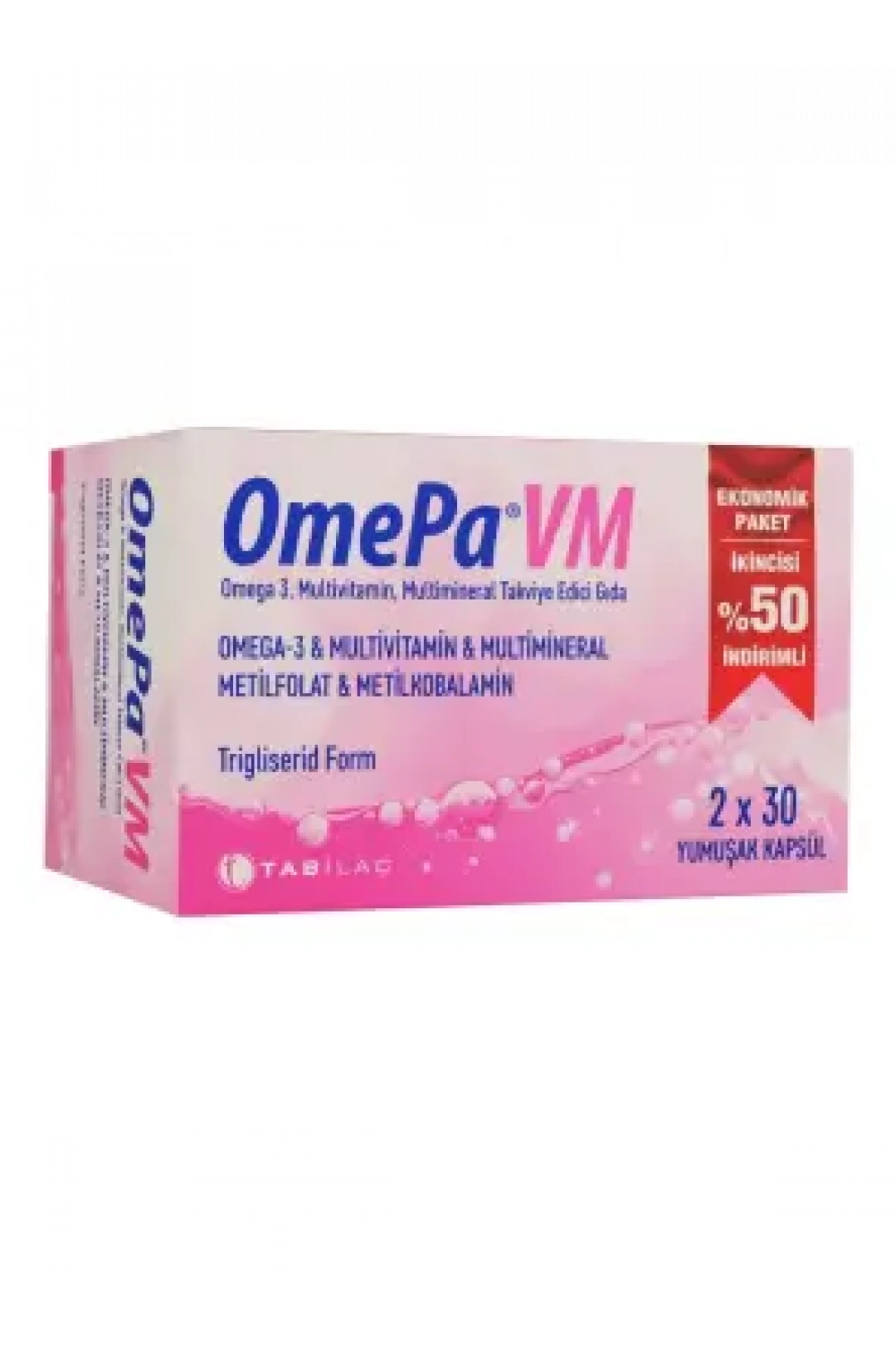 Tab İlaç OmePa VM 2x30 Kapsül | Ekonomik Paket