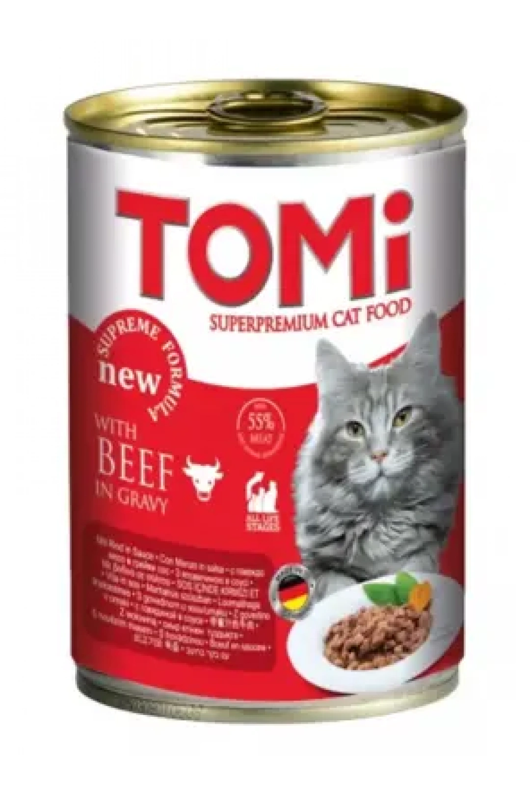 Tomi Biftek Etli Gravy Soslu Kedi Konservesi 400 Gr