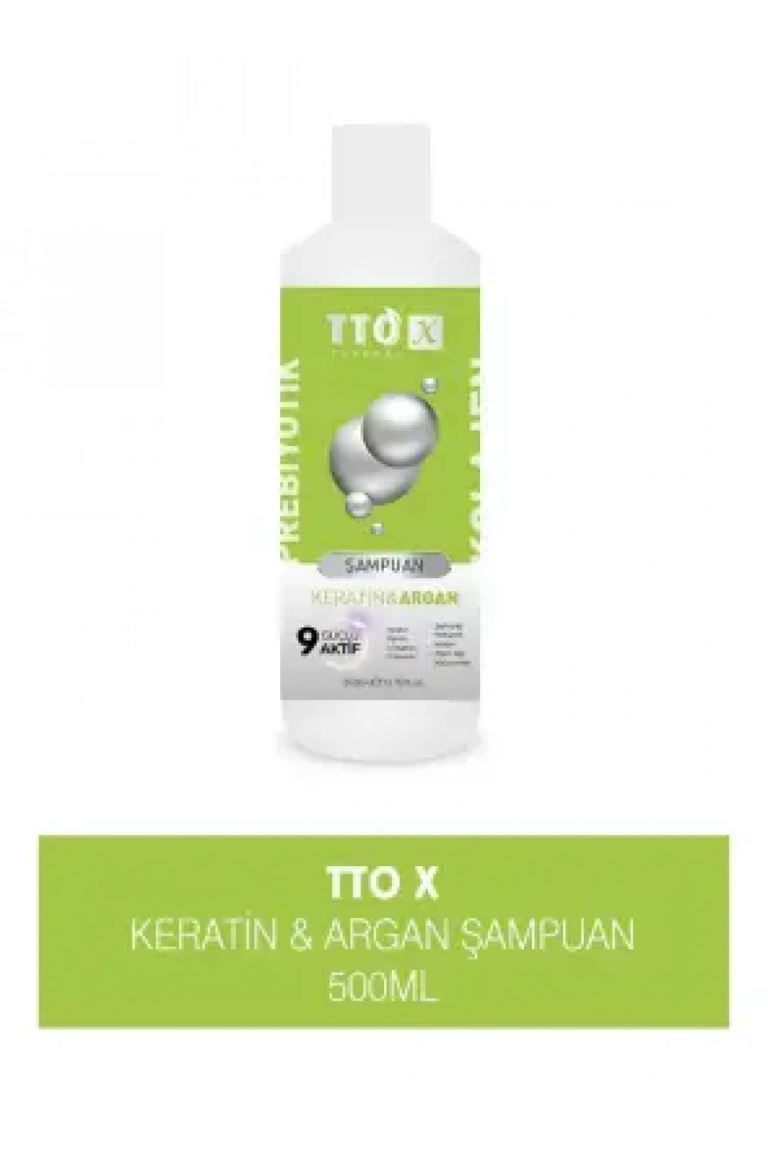 TTO X Kolajen ve Prebiyotik Keratin & Argan Şampuan 500ml