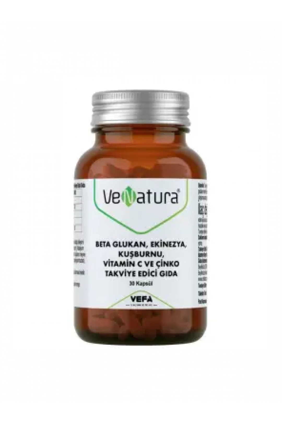 VeNatura Beta Glukan, Ekinezya, Kuşburnu, Vitamin C ve Çinko 30 Kapsül