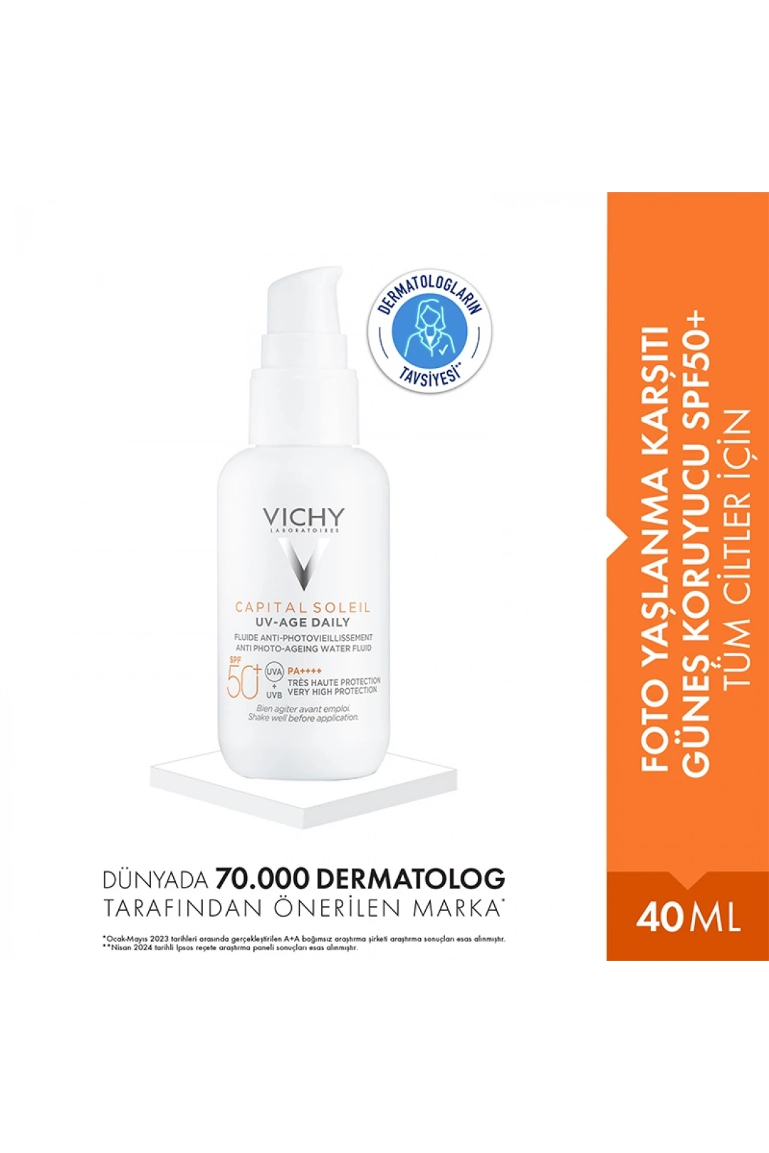 Vichy Capital Soleil UV -Age Daily-Spf 50+ Foto Yaşlanma Karşıtı Güneş Kremi 40 ml
